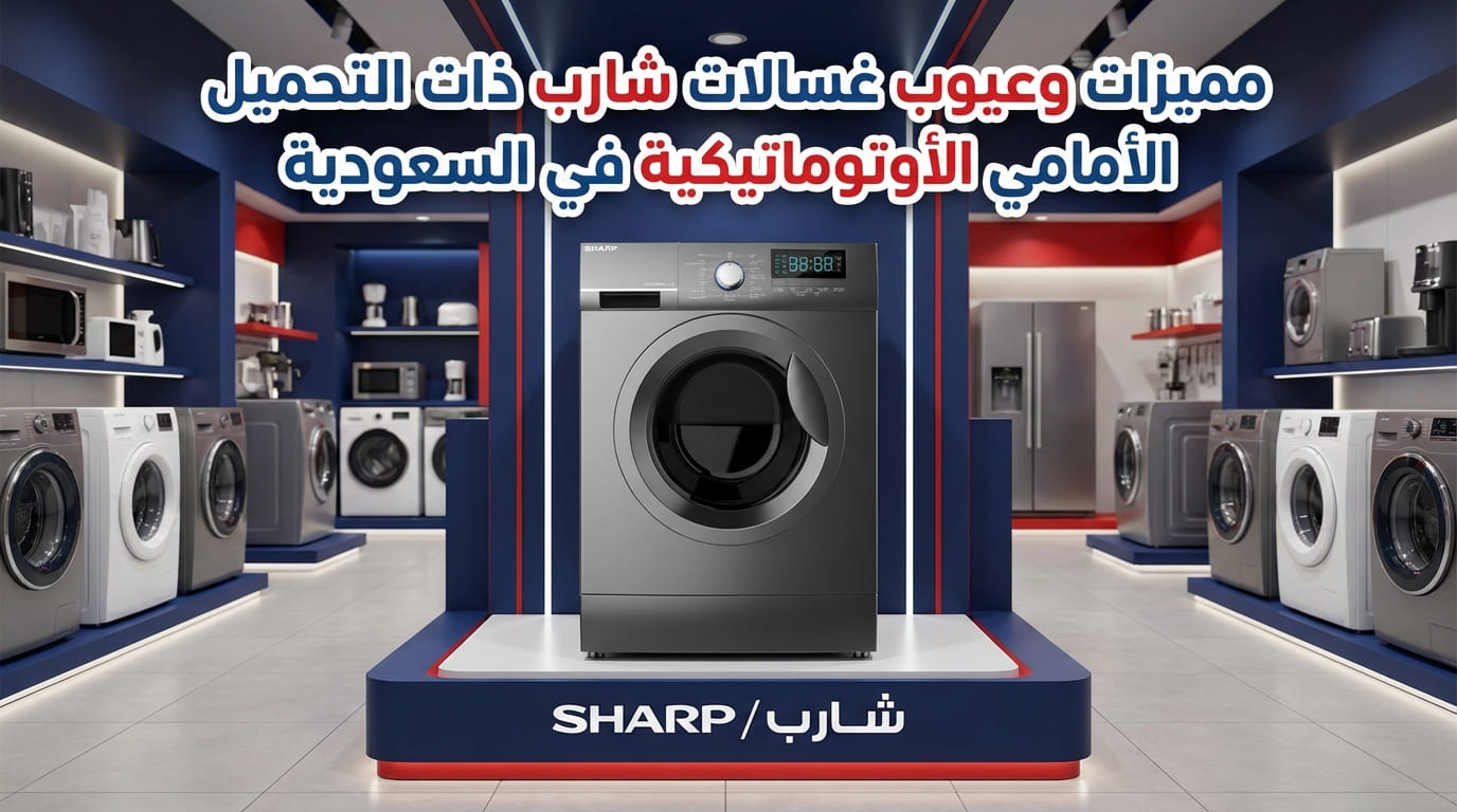 عيوب ومميزات غسالات اتوماتيك شارب تحميل امامي في السعودية