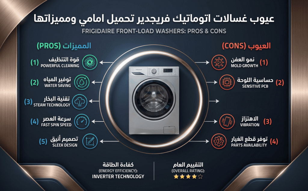 عيوب غسالات اتوماتيك فريجدير