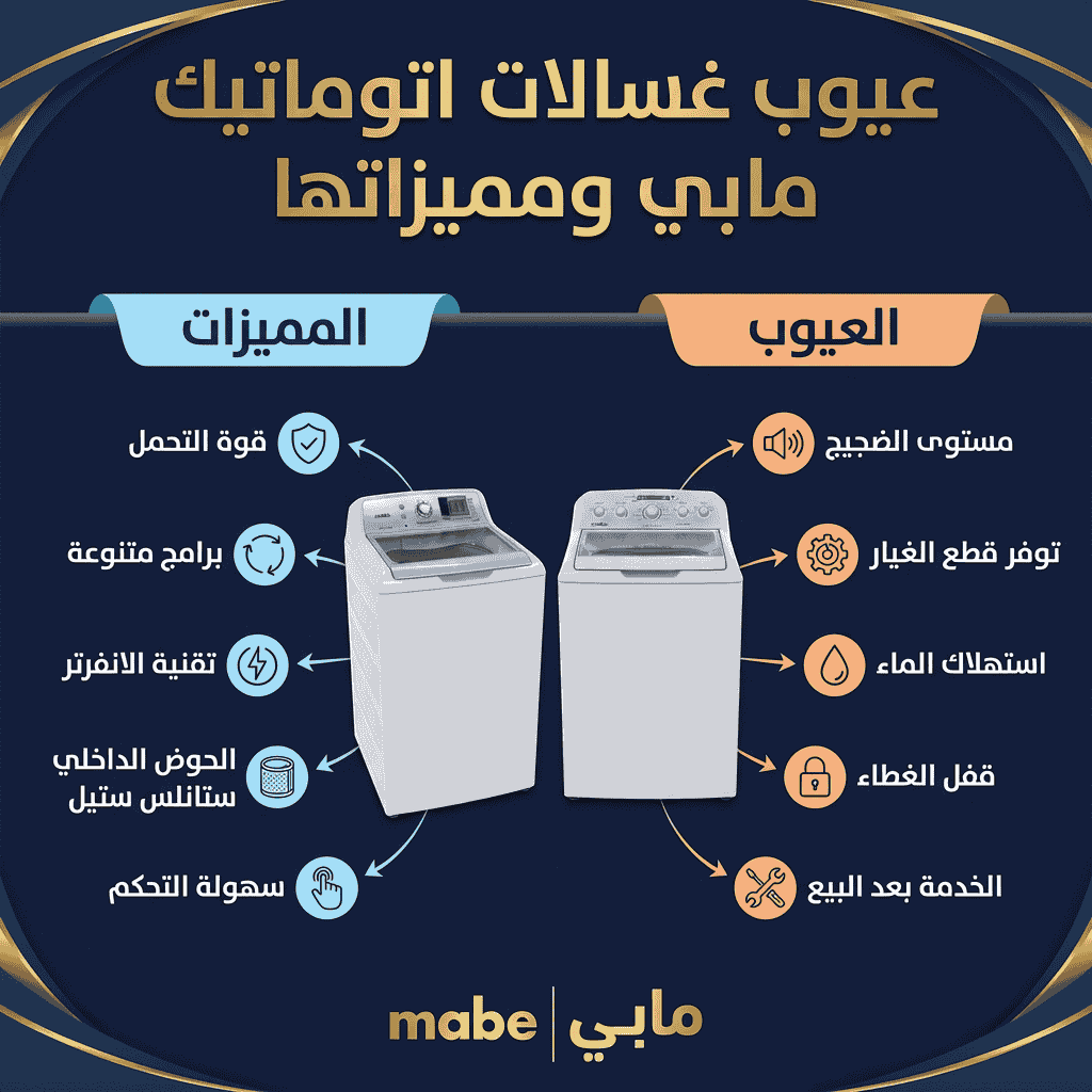 عيوب غسالات اتوماتيك مابي ومميزاتها