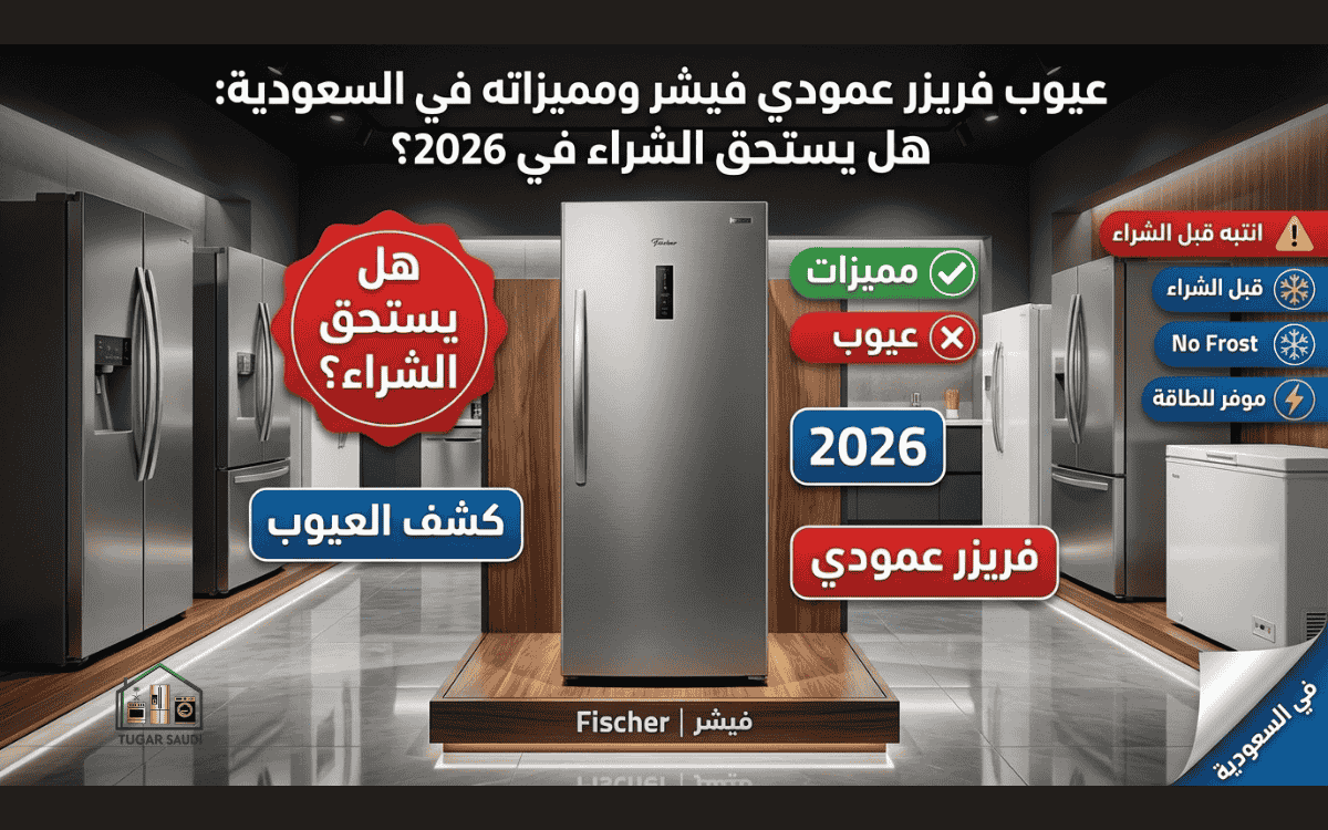 عيوب فريزر عمودي فيشر