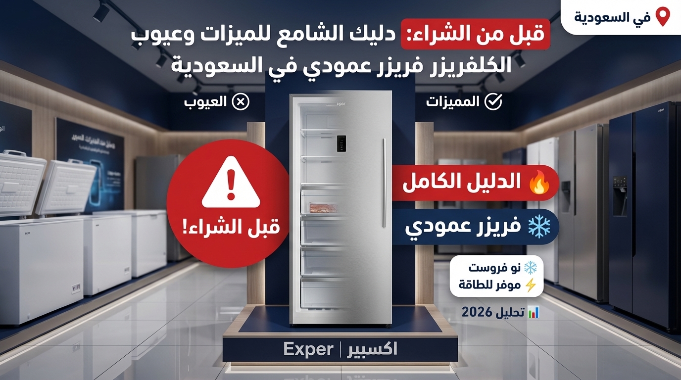 عيوب فريزر عمودي اكسبير