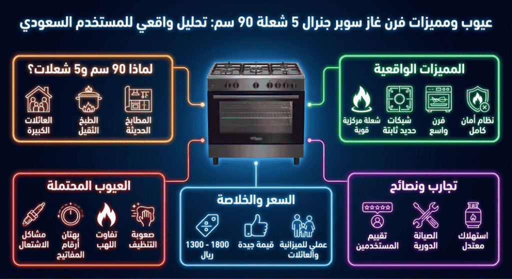 عيوب ومميزات فرن غاز سوبر جنرال