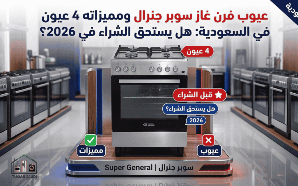 عيوب فرن غاز سوبر جنرال ومميزاته 4 عيون